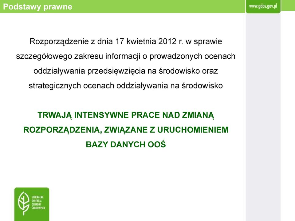 oddziaływania przedsięwzięcia na środowisko oraz strategicznych ocenach