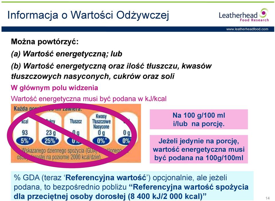 i/lub na porcję.