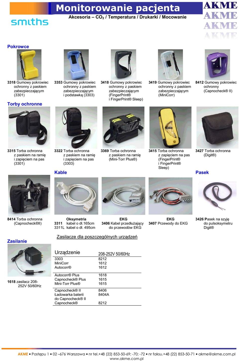 zapięciem na pas (3303) Kable 3369 Torba ochronna z paskiem na ramię (Mini-Torr Plus ) 3415 Torba ochronna z zapięciem na pas (FingerPrint i FingerPrint Sleep) 3427 Torba ochronna (Digit ) Pasek 8414