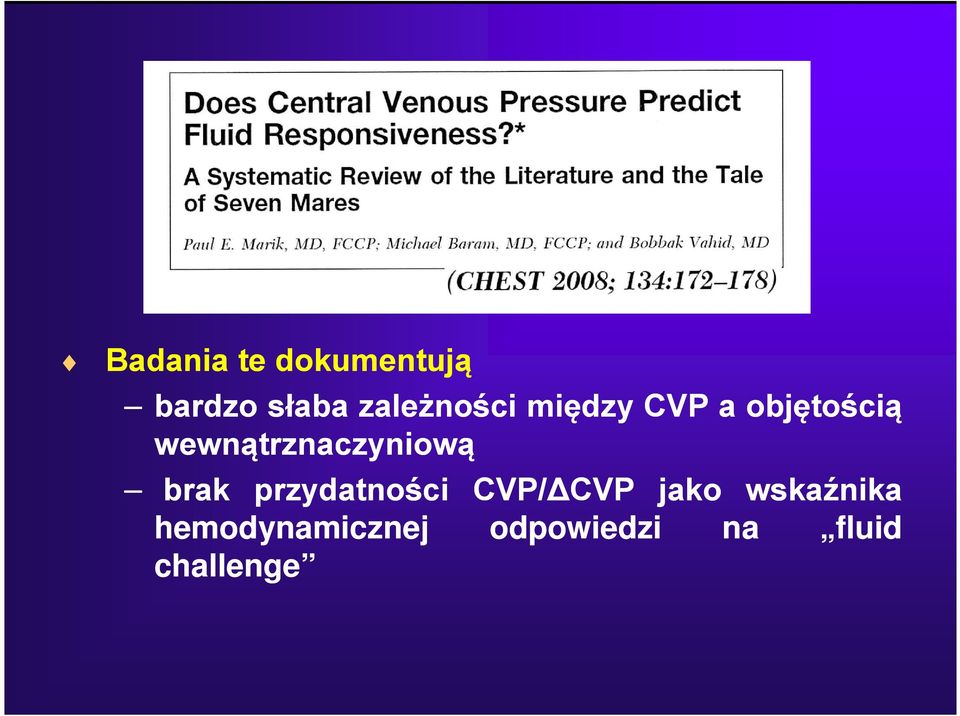wewnątrznaczyniową brak przydatności