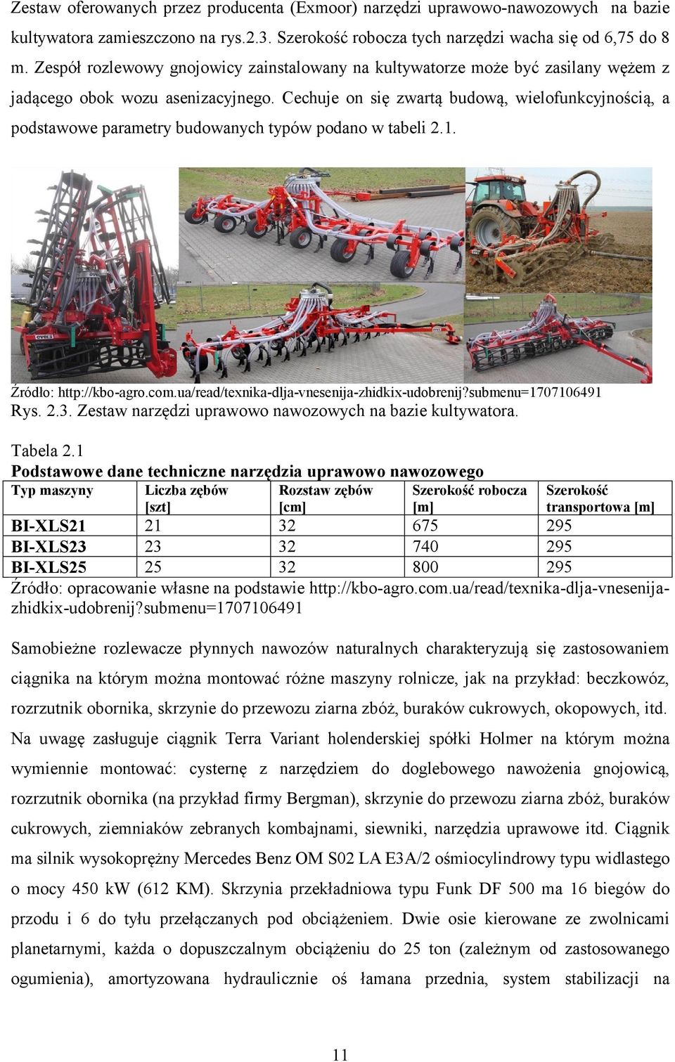 Cechuje on się zwartą budową, wielofunkcyjnością, a podstawowe parametry budowanych typów podano w tabeli 2.1. Źródło: http://kbo-agro.com.ua/read/texnika-dlja-vnesenija-zhidkix-udobrenij?