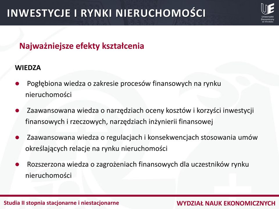 rzeczowych, narzędziach inżynierii finansowej Zaawansowana wiedza o regulacjach i konsekwencjach stosowania