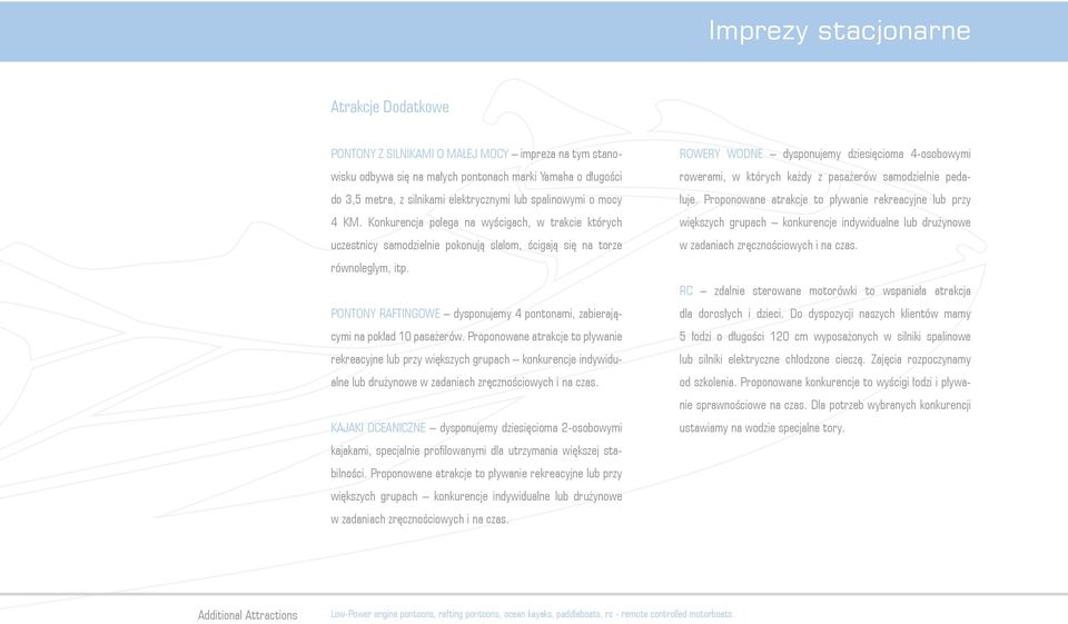 PONTONY RAFTINGOWE dysponujemy 4 pontonami, zabierającymi na pokład 10 pasażerów.