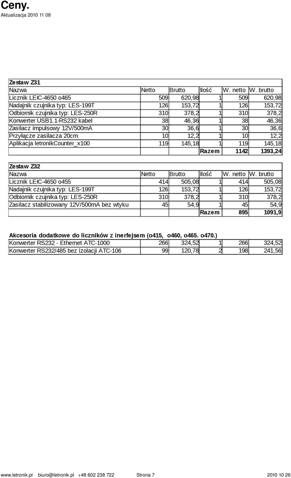 Zasilacz stabilizowany 2V/500mA bez wtyku Netto 509 26 30 38 30 0 9 Netto Brutto Ilość W. netto W.