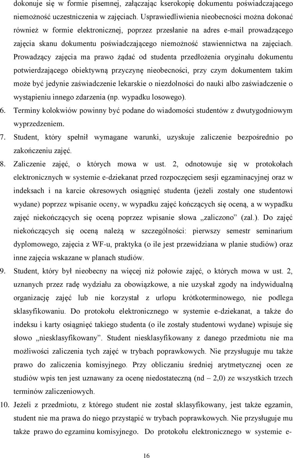 zajęciach.