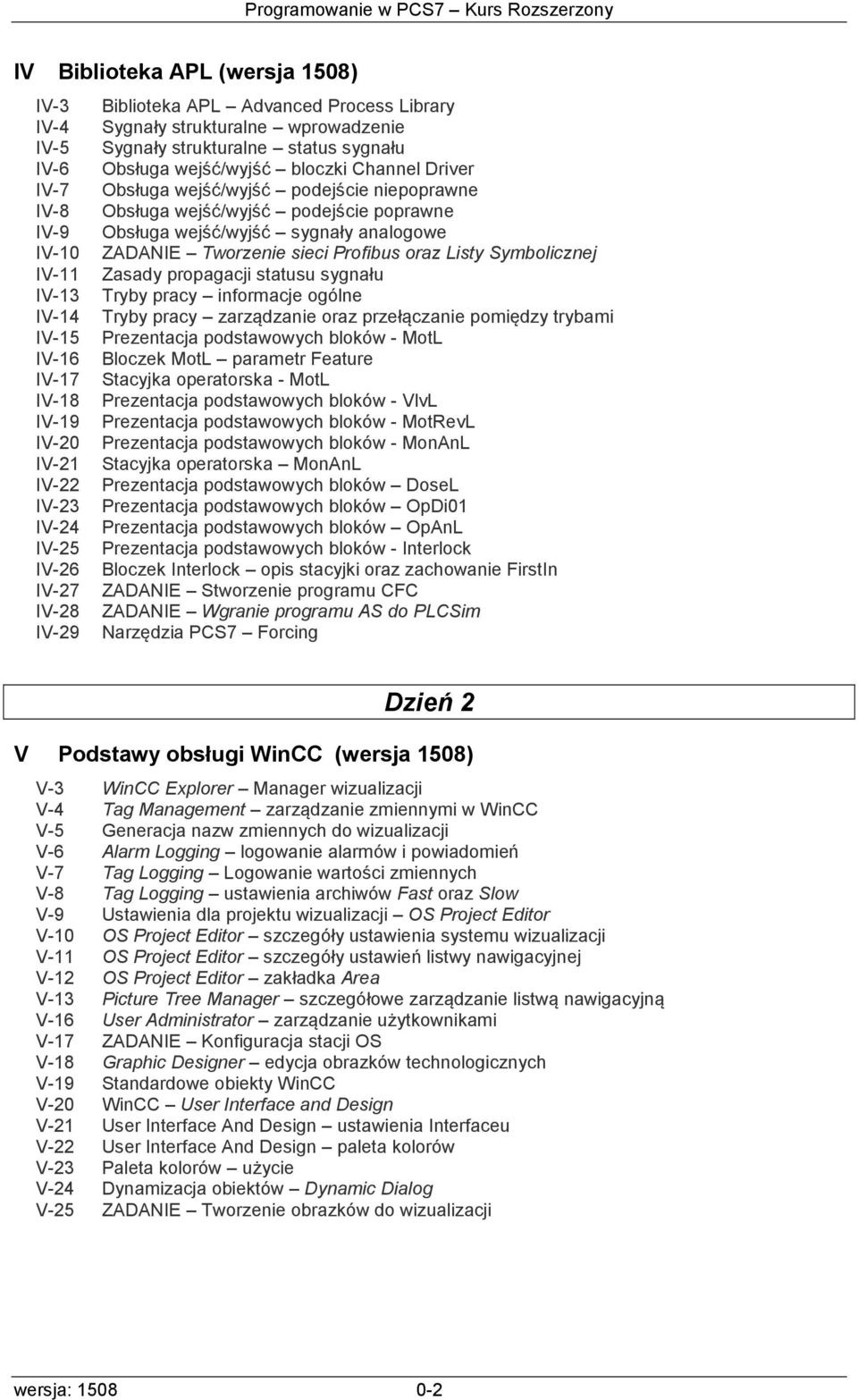Symbolicznej IV-11 Zasady propagacji statusu sygnału IV-13 Tryby pracy informacje ogólne IV-14 Tryby pracy zarządzanie oraz przełączanie pomiędzy trybami IV-15 Prezentacja podstawowych bloków - MotL