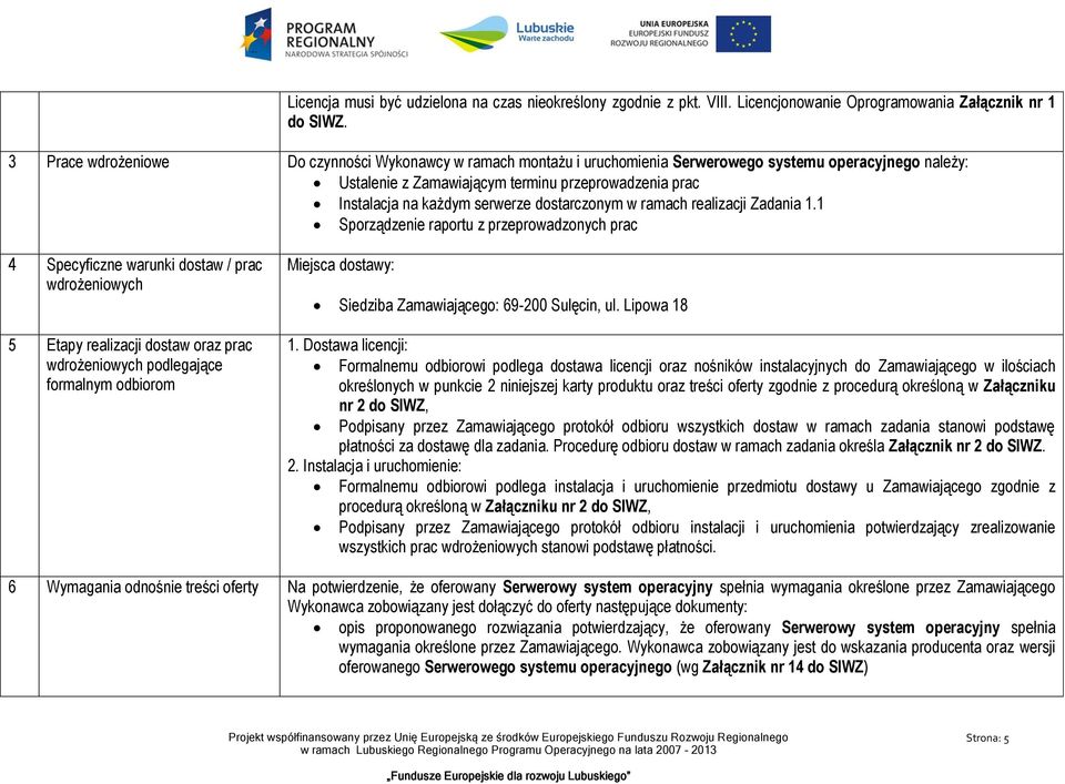 dostarczonym w ramach realizacji Zadania 1.