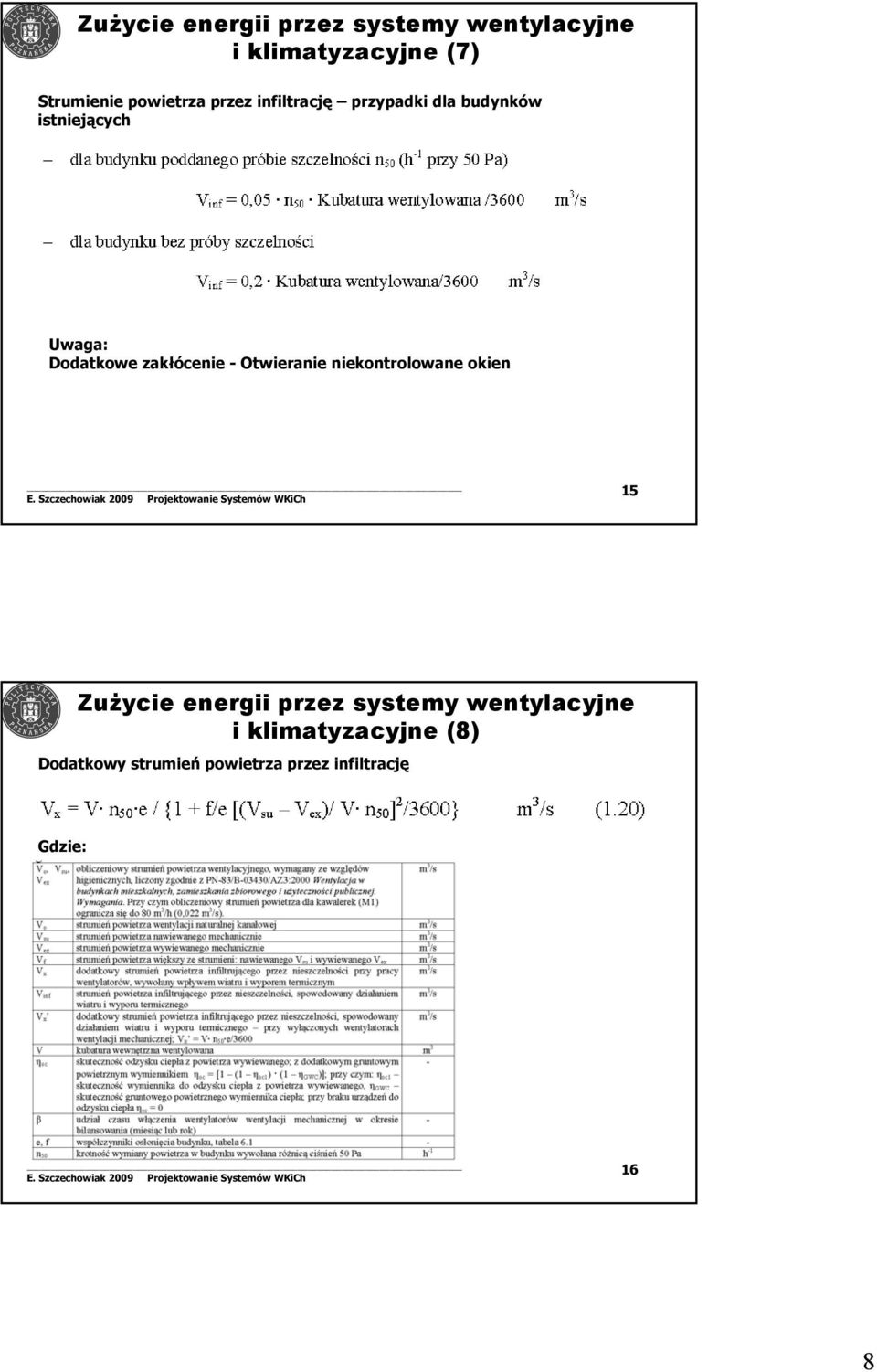 zakłócenie - Otwieranie niekontrolowane okien 15 Zużycie energii przez systemy