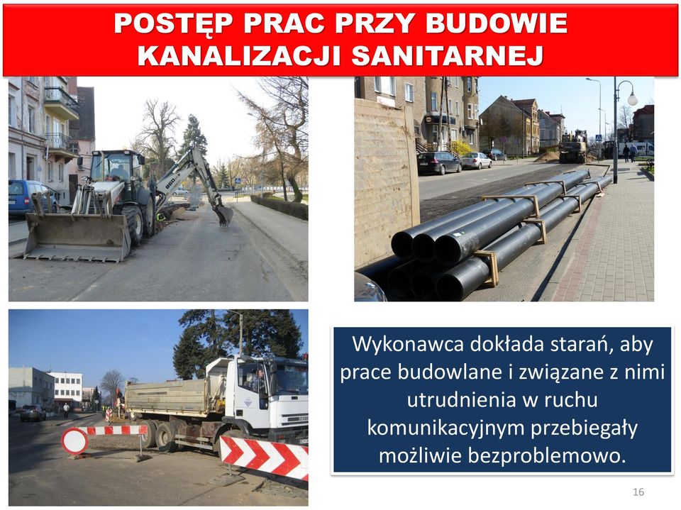 budowlane i związane z nimi utrudnienia w