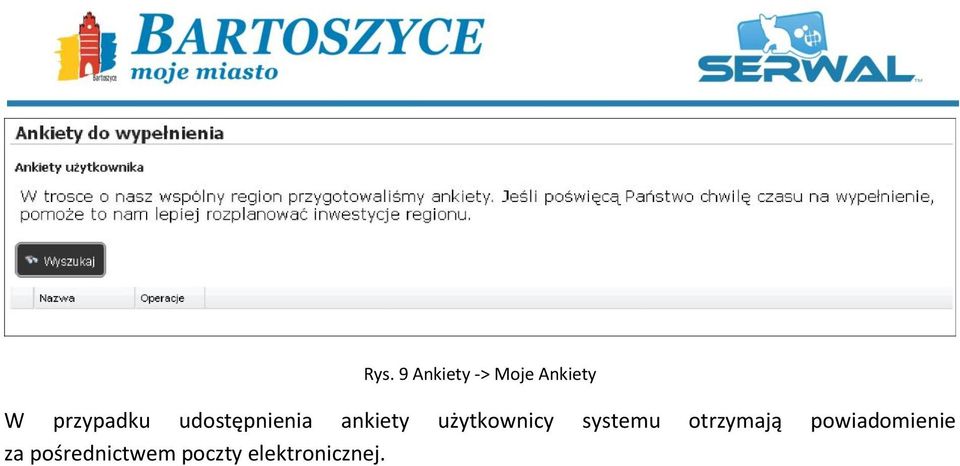 użytkownicy systemu otrzymają