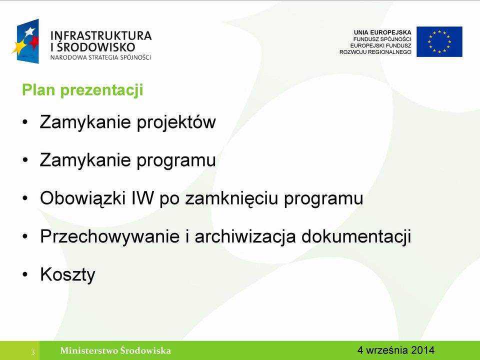 zamknięciu programu Przechowywanie i