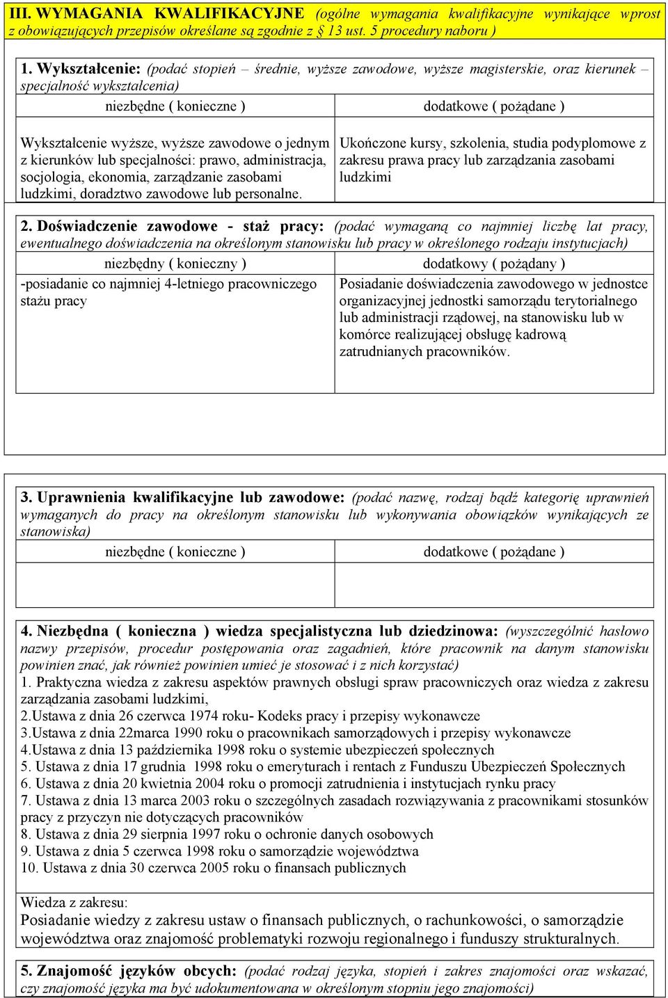 prawo, administracja, socjologia, ekonomia, zarządzanie zasobami ludzkimi, doradztwo zawodowe lub personalne.