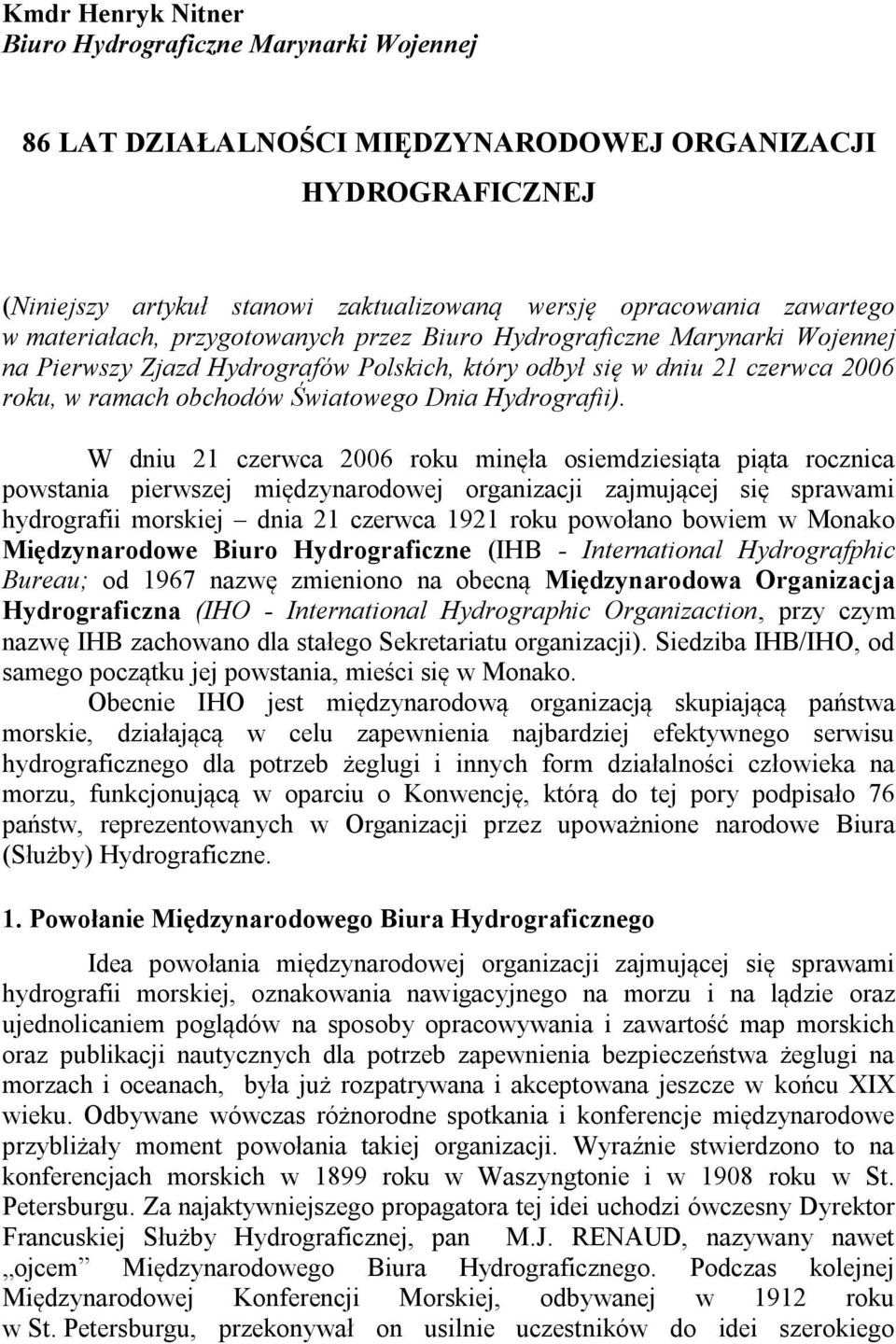 Hydrografii).