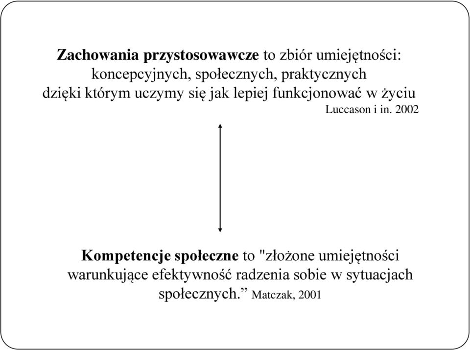 funkcjonować w życiu Luccason i in.