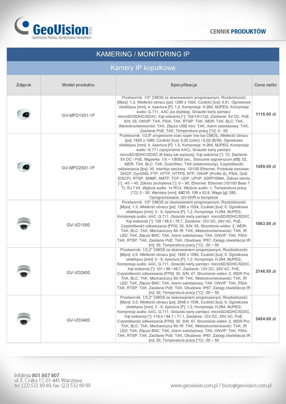 711, AAC (za dopłatą), Gniazdo karty pamięci: microsd/sdhc/sdxc, Kąt widzenia [ ]: 152/141/122, Zasilanie: 5V DC, PoE, S/N: 55, ONVIF: TAK, PSIA: TAK, RTSP: TAK, WDR: TAK, BLC: TAK,