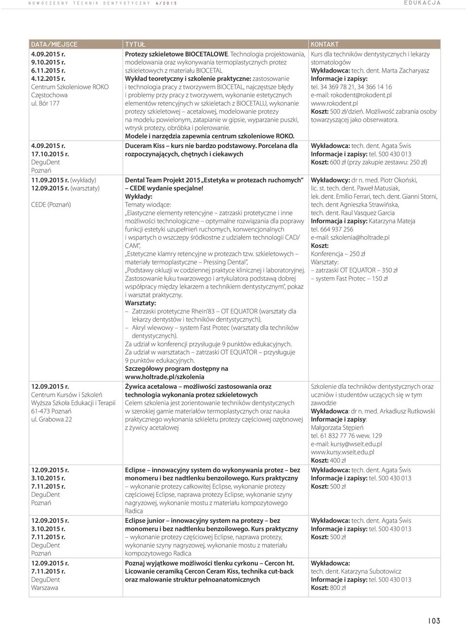 tworzywem BIOCETAL, najczęstsze błędy i problemy przy pracy z tworzywem, wykonanie estetycznych elementów retencyjnych w szkieletach z BIOCETALU, wykonanie protezy szkieletowej acetalowej,