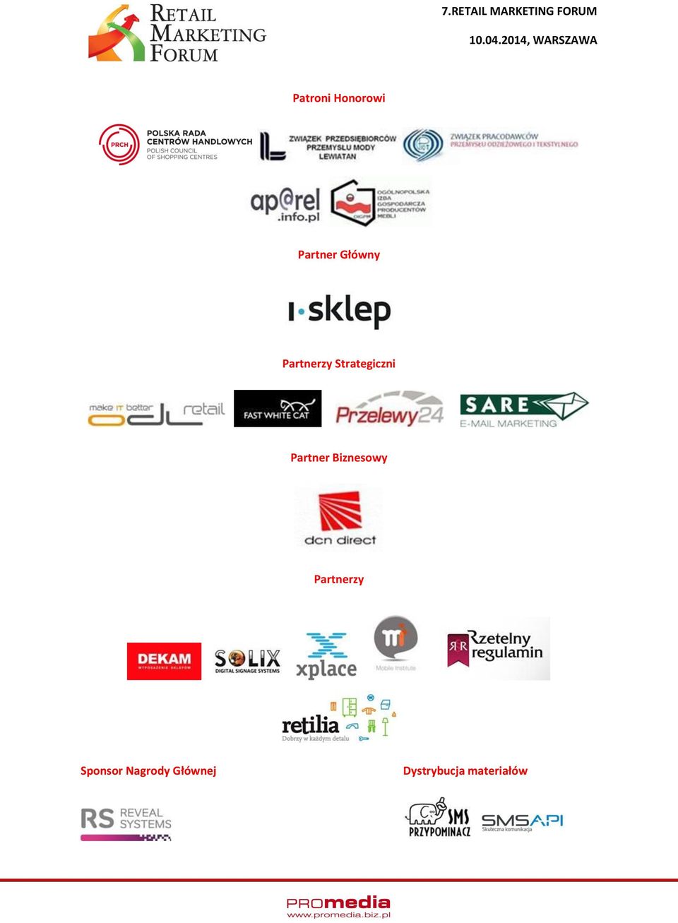 Biznesowy Partnerzy Sponsor