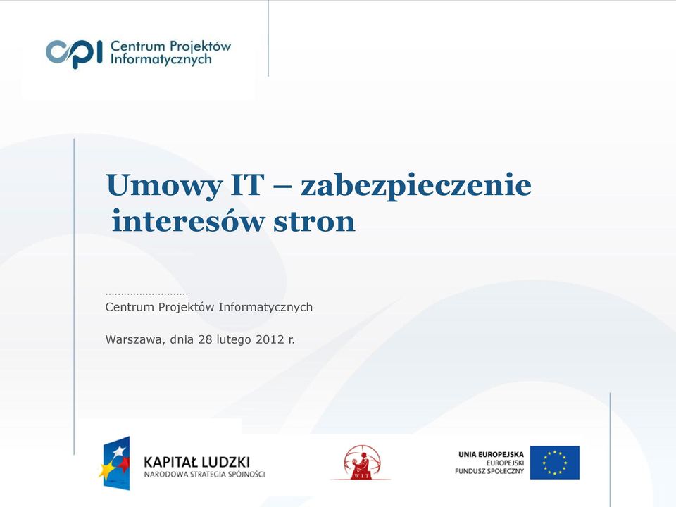 Projektów Informatycznych