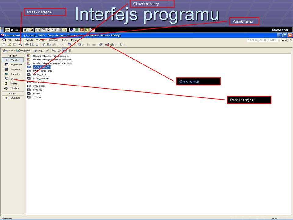 programu Pasek menu