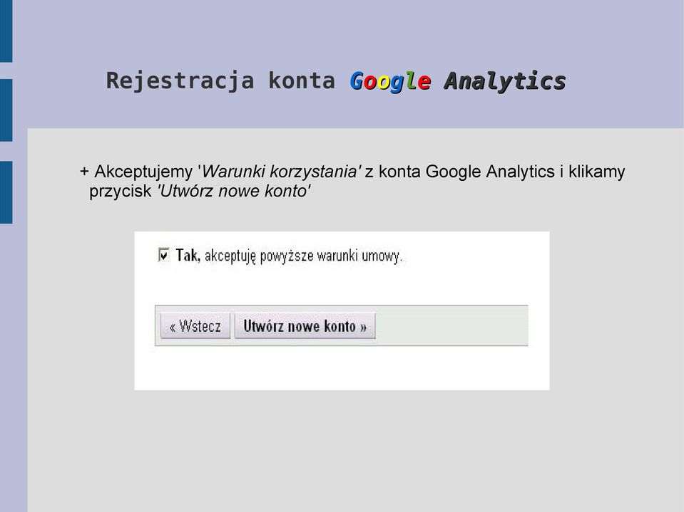 korzystania' z konta Google