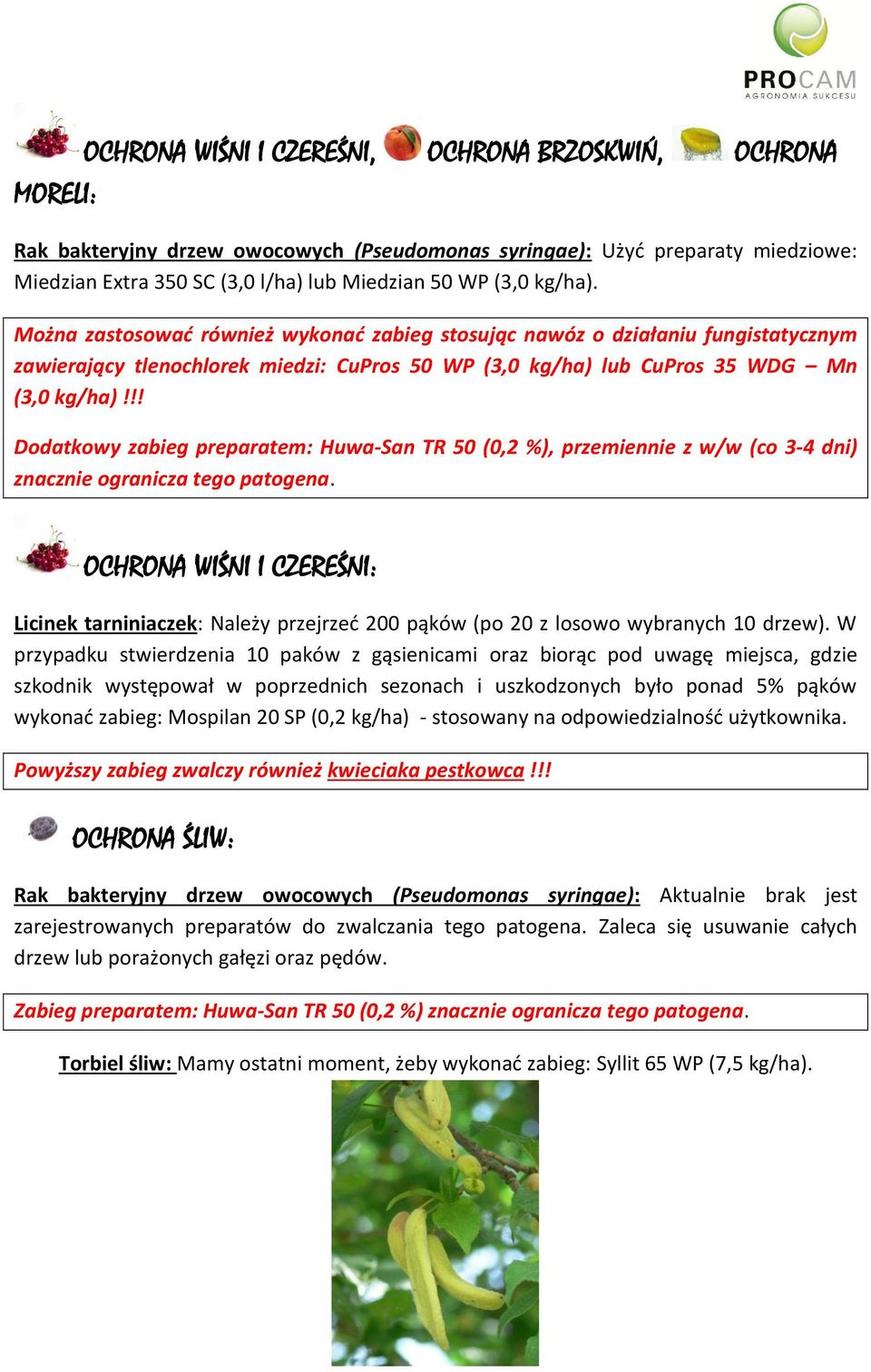 !! Dodatkowy zabieg preparatem: Huwa-San TR 50 (0,2 %), przemiennie z w/w (co 3-4 dni) znacznie ogranicza tego patogena.