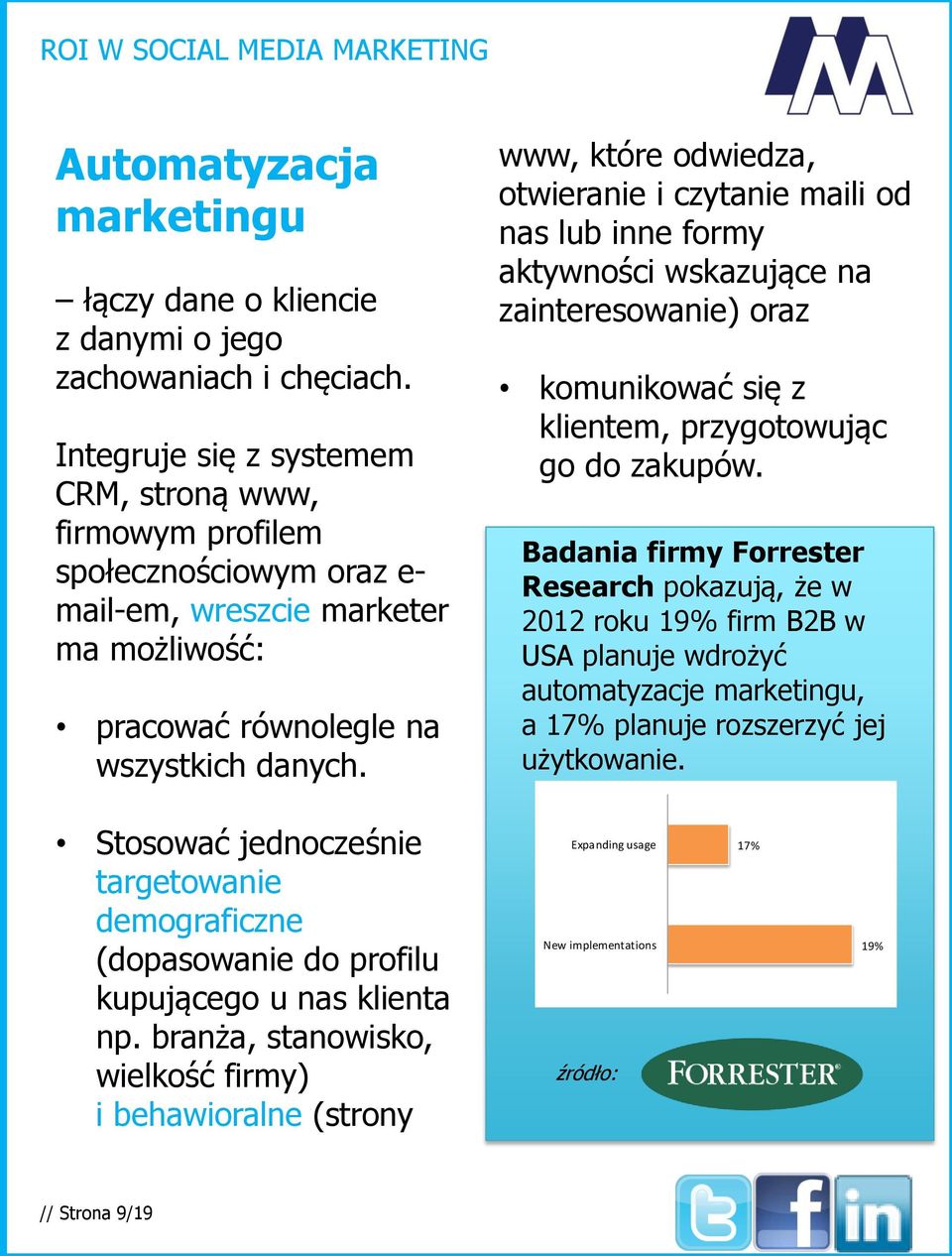 www, które odwiedza, otwieranie i czytanie maili od nas lub inne formy aktywności wskazujące na zainteresowanie) oraz komunikować się z klientem, przygotowując go do zakupów.