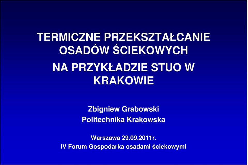 Grabowski Politechnika Krakowska Warszawa 29.