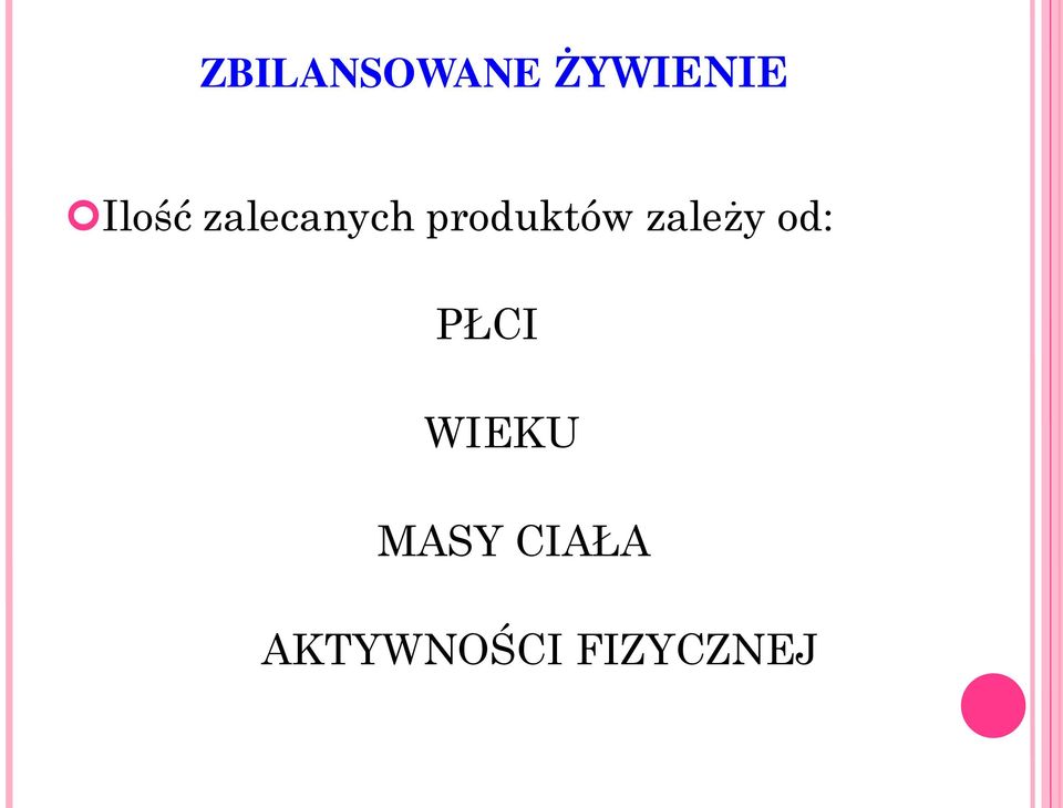 produktów zależy od: PŁCI