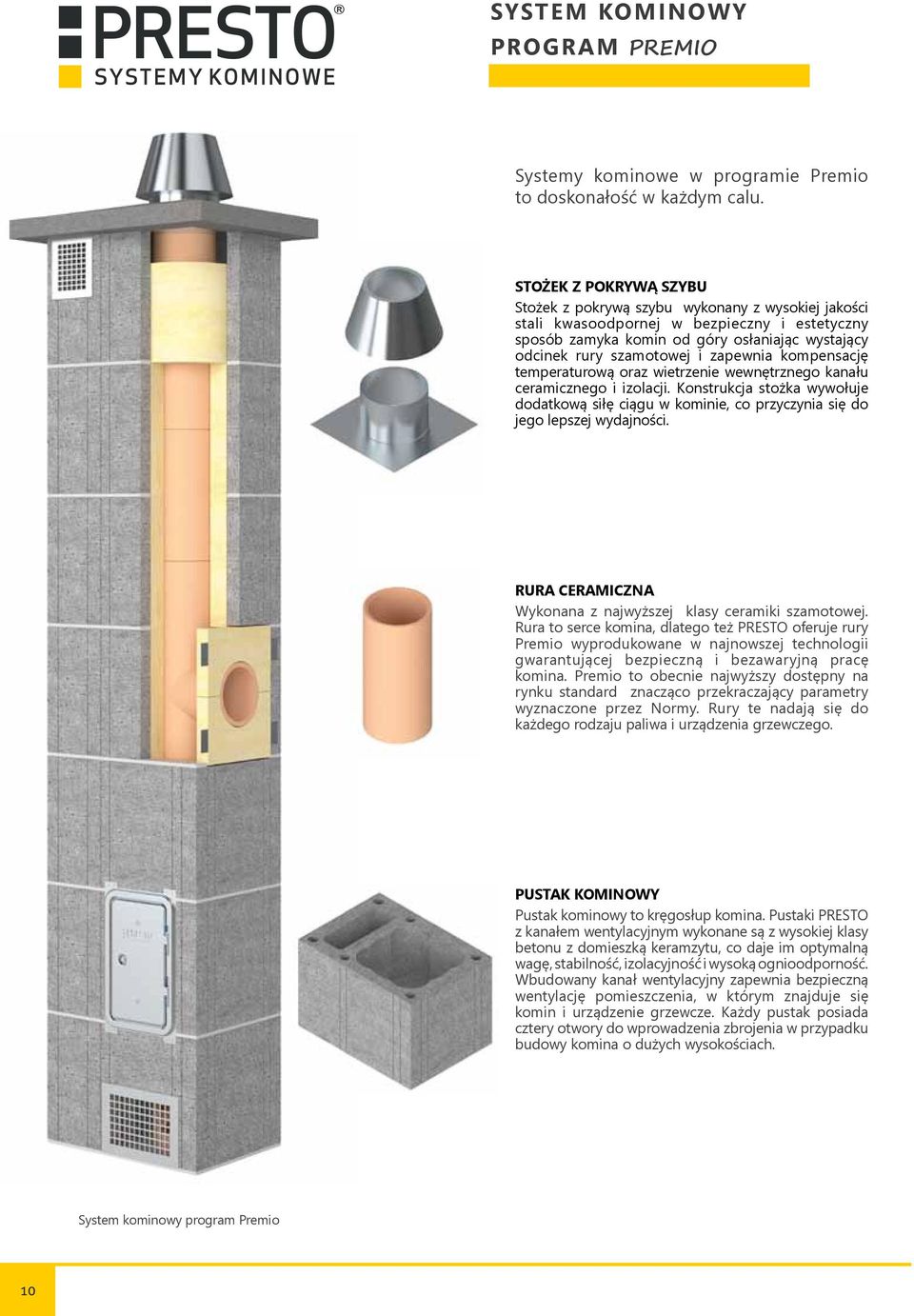 zapewnia kompensację temperaturową oraz wietrzenie wewnętrznego kanału ceramicznego i izolacji.