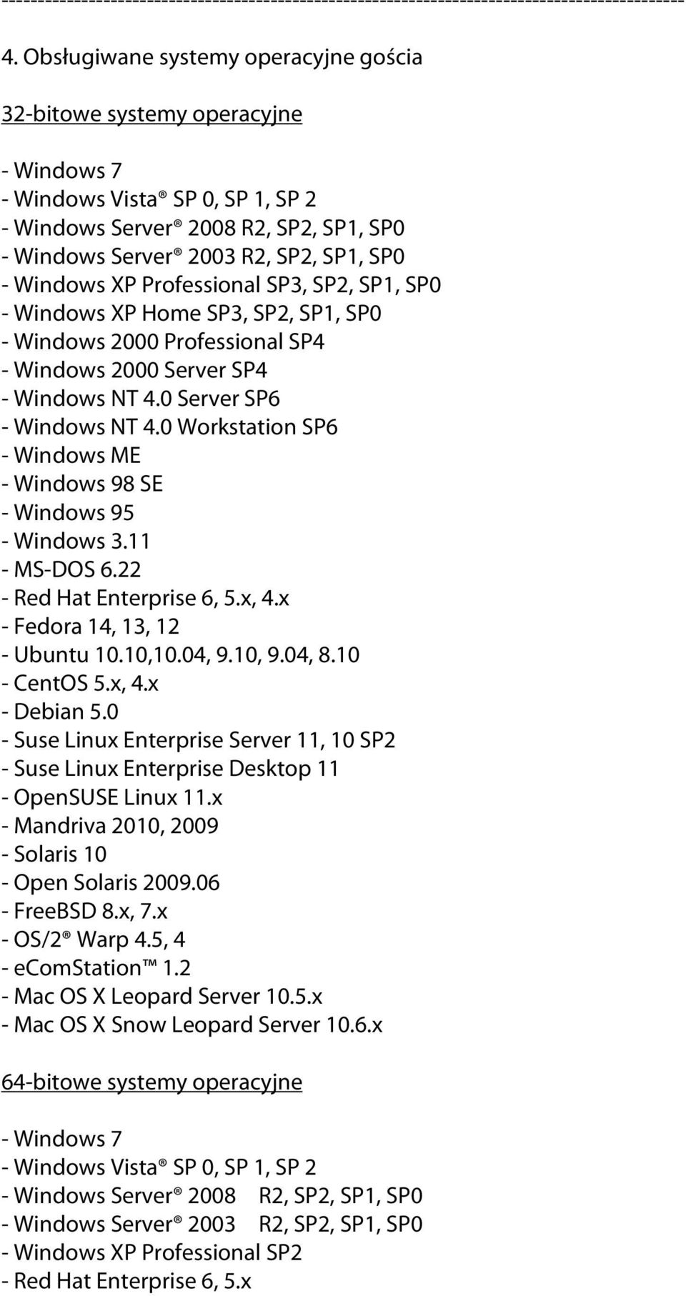 Windows XP Professional SP3, SP2, SP1, SP0 - Windows XP Home SP3, SP2, SP1, SP0 - Windows 2000 Professional SP4 - Windows 2000 Server SP4 - Windows NT 4.0 Server SP6 - Windows NT 4.