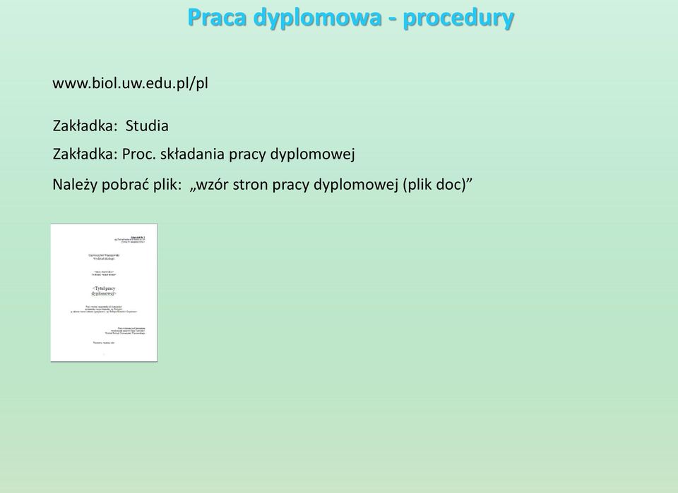 składania pracy dyplomowej Należy pobrać