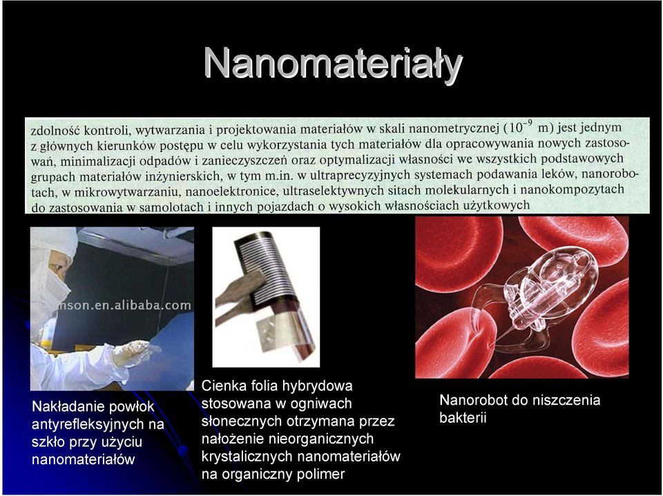słonecznych otrzymana przez nałożenie nieorganicznych