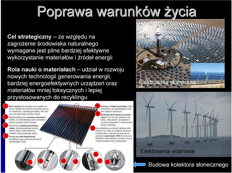 technologii generowania energii, bardziej energoefektywnych urządzeń oraz materiałów mniej toksycznych i lepiej