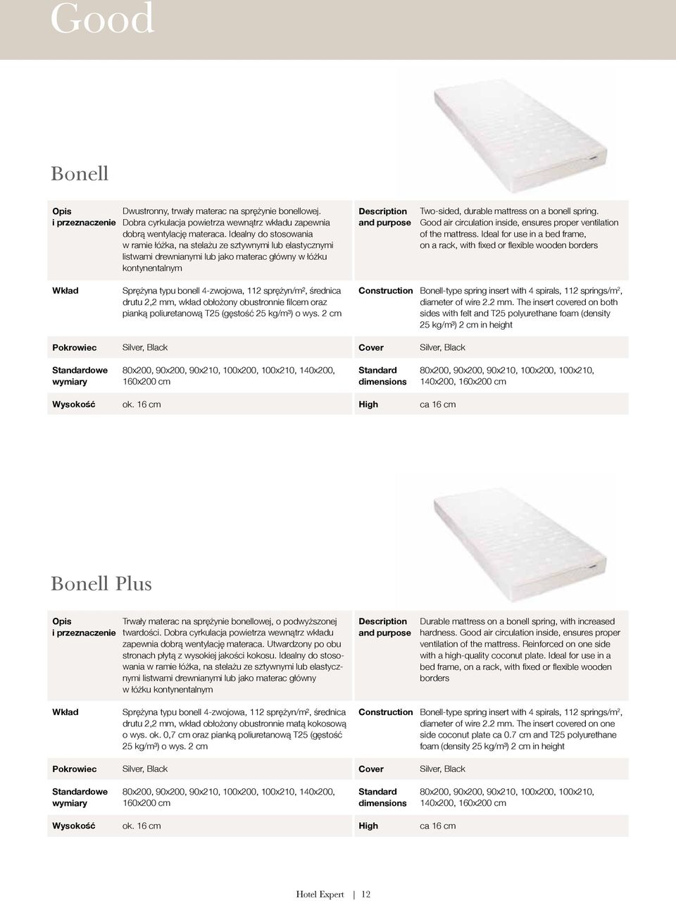Good air circulation inside, ensures proper ventilation of the mattress.