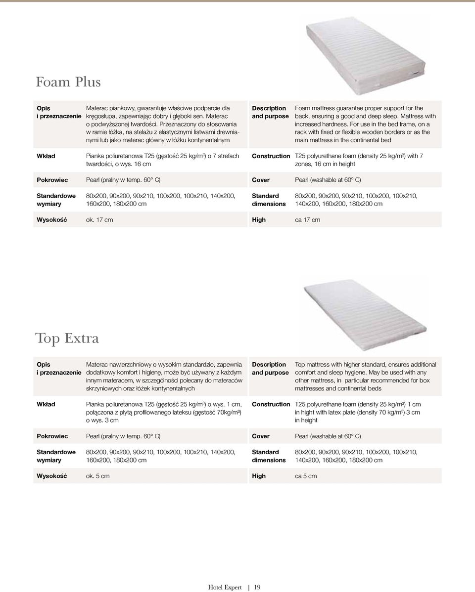 good and deep sleep. Mattress with increased hardness.