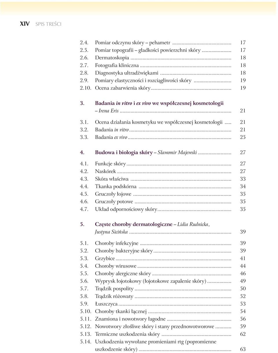 .. 21 3.2. Badania in vitro... 21 3.3. Badania ex vivo... 25 4. Budowa i biologia skóry S awomir Majewski... 27 4.1. Funkcje skóry... 27 4.2. Naskórek... 27 4.3. Skóra w aêciwa... 33 4.4. Tkanka podskórna.