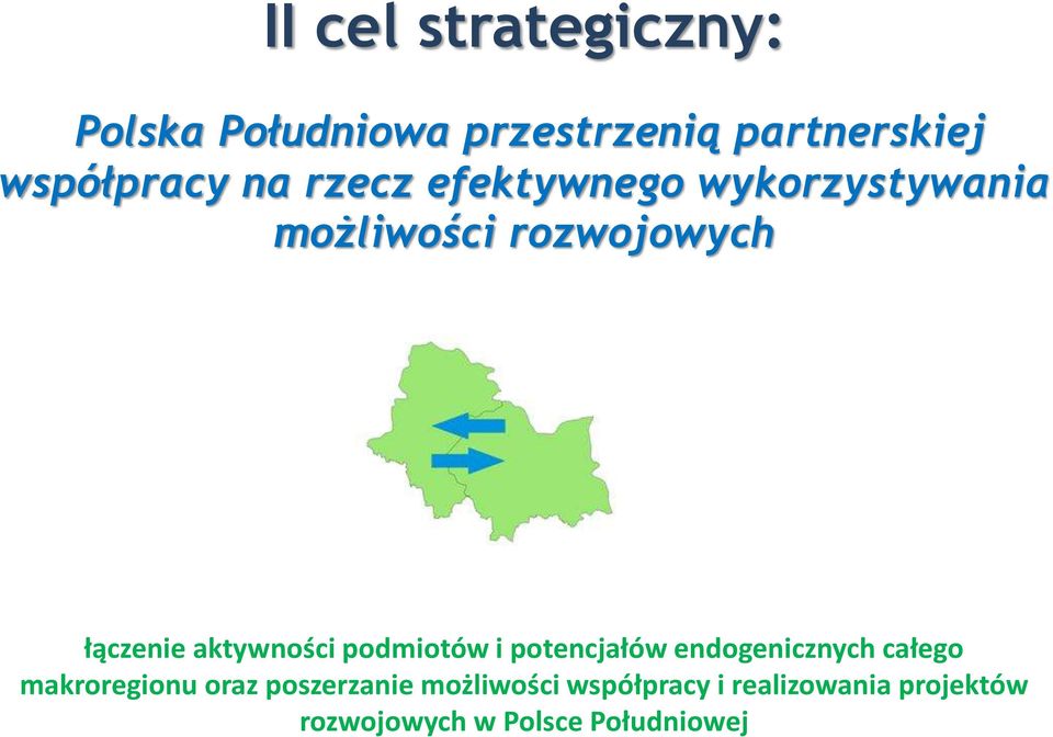 aktywności podmiotów i potencjałów endogenicznych całego makroregionu oraz