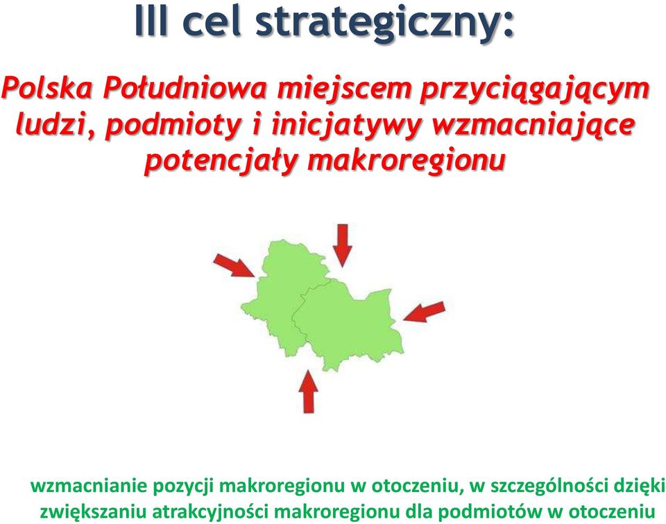 wzmacnianie pozycji makroregionu w otoczeniu, w szczególności