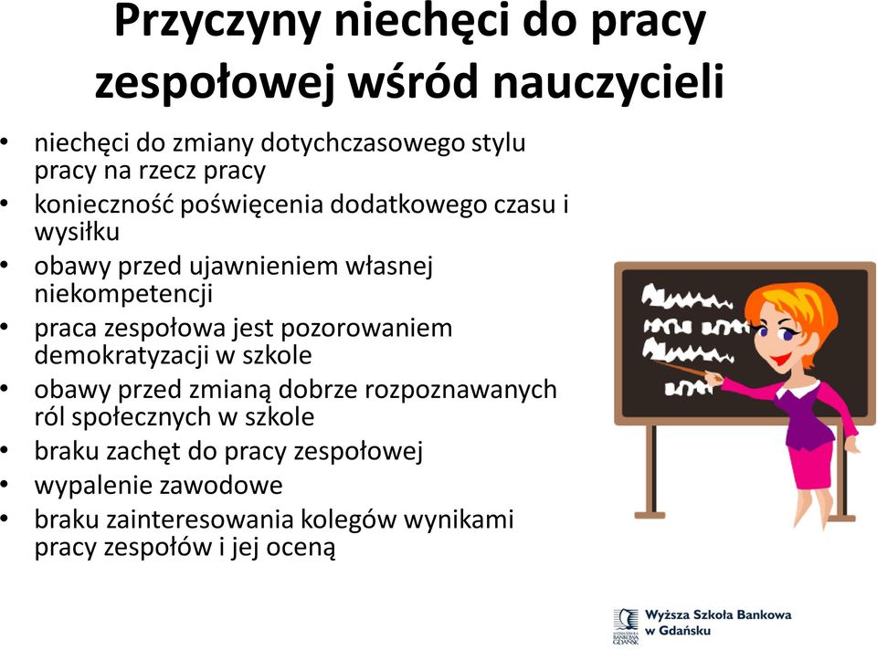 zespołowa jest pozorowaniem demokratyzacji w szkole obawy przed zmianą dobrze rozpoznawanych ról społecznych w