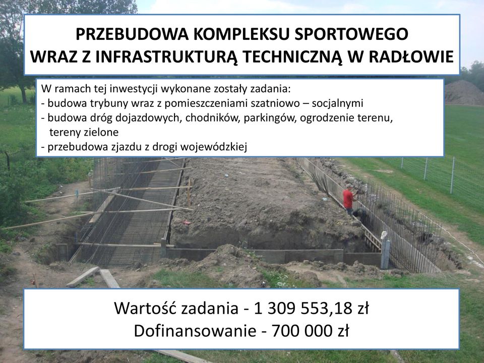 socjalnymi - budowa dróg dojazdowych, chodników, parkingów, ogrodzenie terenu, tereny