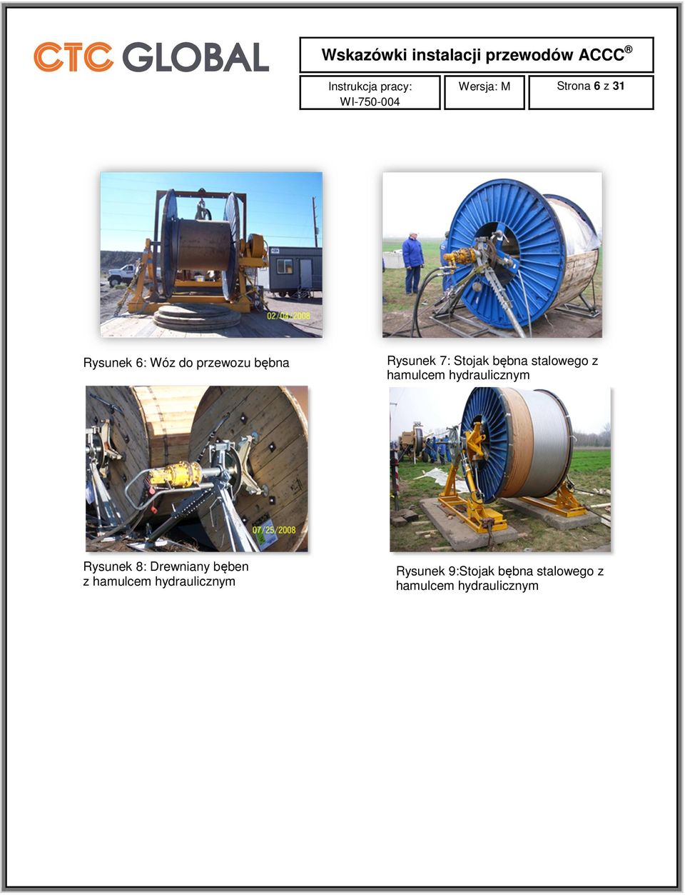 hydraulicznym Rysunek 8: Drewniany bęben z hamulcem
