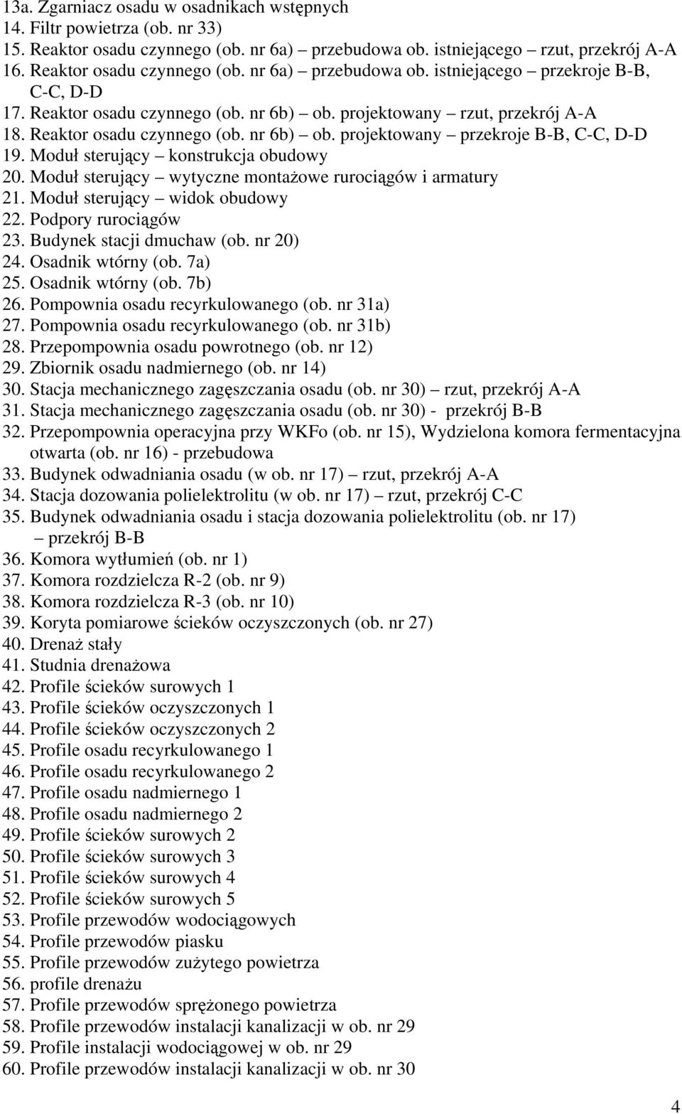 Moduł sterujący wytyczne montażowe rurociągów i armatury 21. Moduł sterujący widok obudowy 22. Podpory rurociągów 23. Budynek stacji dmuchaw (ob. nr 20) 24. Osadnik wtórny (ob. 7a) 25.