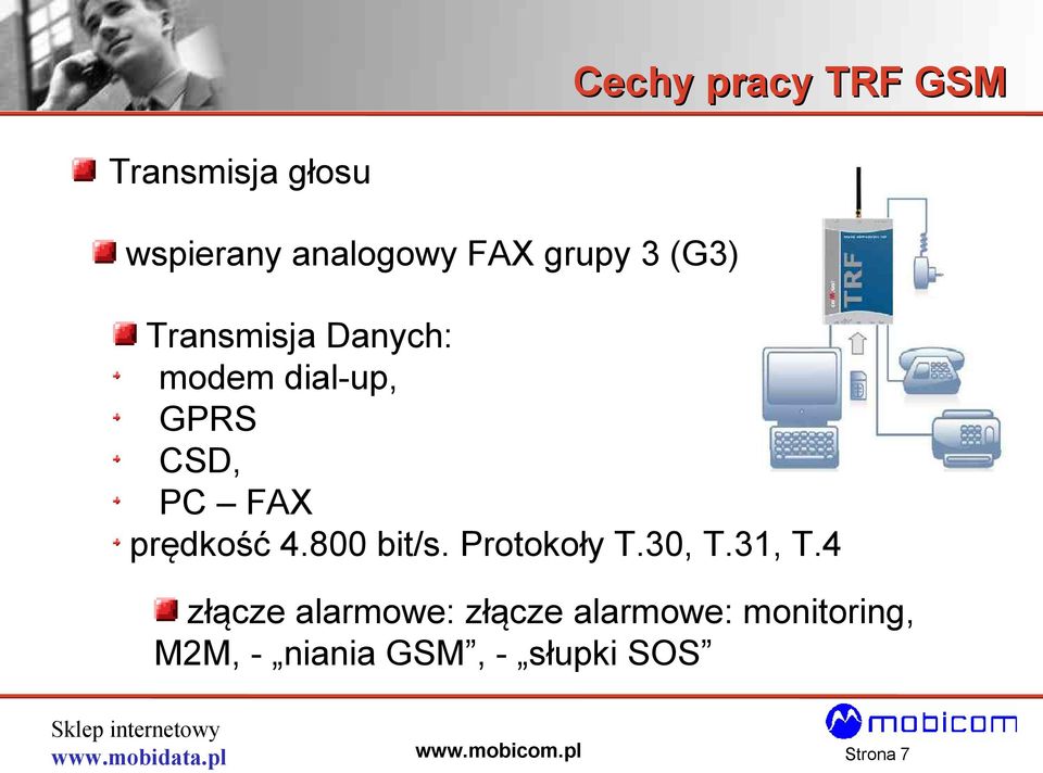 prędkość 4.800 bit/s. Protokoły T.30, T.31, T.