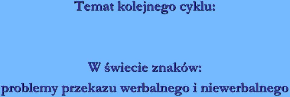 znaków: problemy