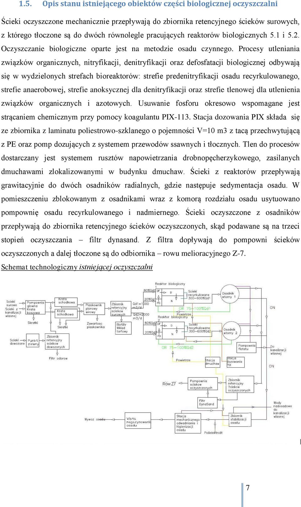 Procesy utleniania związków organicznych, nitryfikacji, denitryfikacji oraz defosfatacji biologicznej odbywają się w wydzielonych strefach bioreaktorów: strefie predenitryfikacji osadu