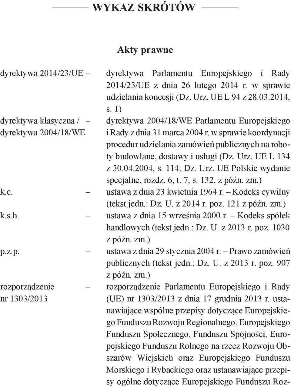w sprawie koordynacji procedur udzielania zamówień publicznych na roboty budowlane, dostawy i usługi (Dz. Urz. UE L 134 z 30.04.2004, s. 114; Dz. Urz. UE Polskie wydanie specjalne, rozdz. 6, t. 7, s.