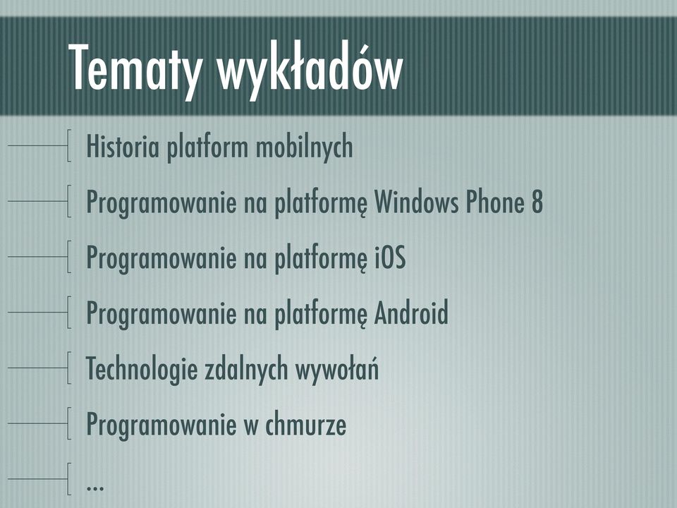 Programowanie na platformę ios Programowanie na