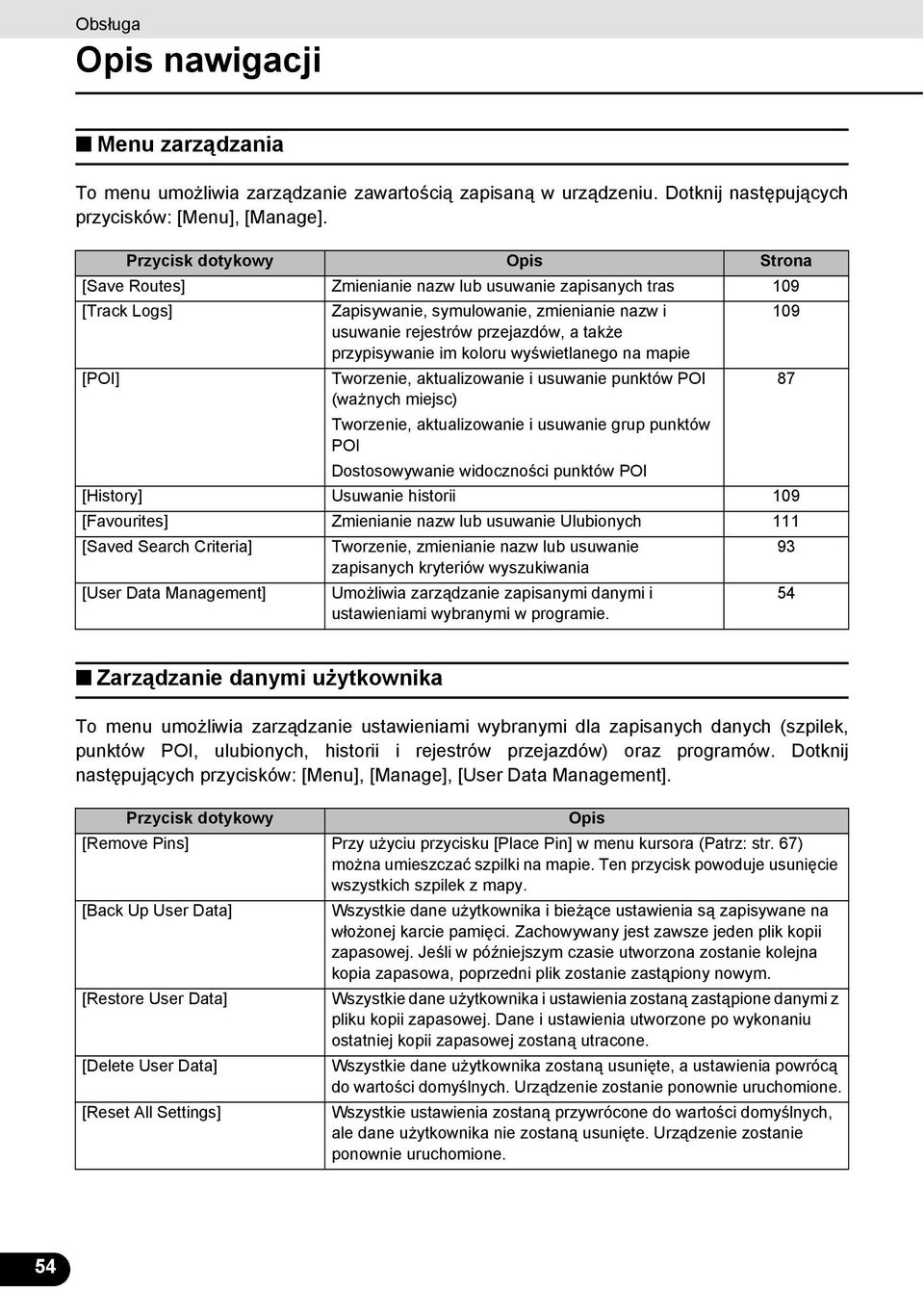 im koloru wyświetlanego na mapie 109 [POI] Tworzenie, aktualizowanie i usuwanie punktów POI (ważnych miejsc) Tworzenie, aktualizowanie i usuwanie grup punktów POI Dostosowywanie widoczności punktów