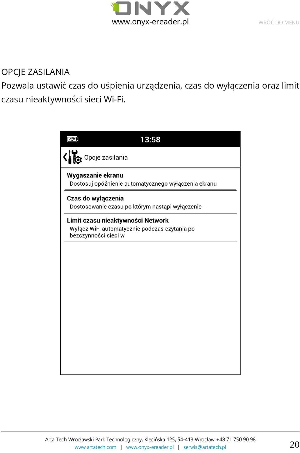 czas do wyłączenia oraz limit