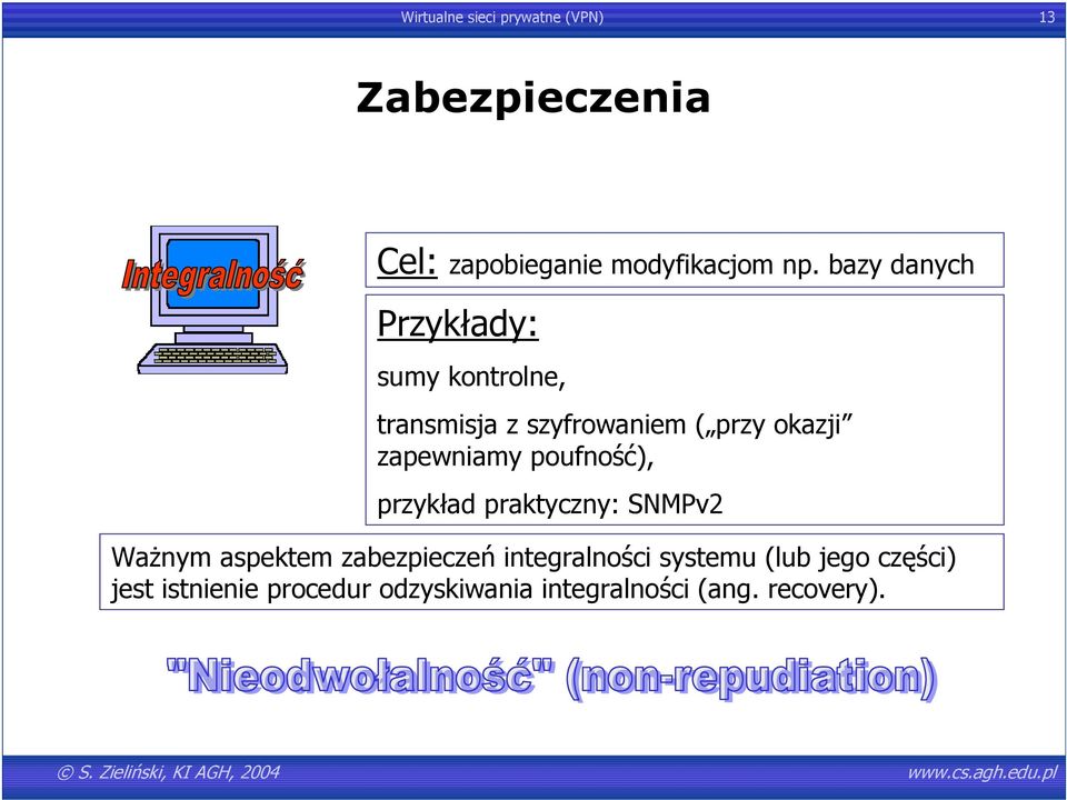 zapewniamy poufność), przykład praktyczny: SNMPv2 Ważnym aspektem zabezpieczeń